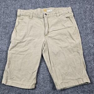Carhartt Cargo Shorts Mens 34 Khaki Relaxed Fit Stretch Workwear Utility Pockets